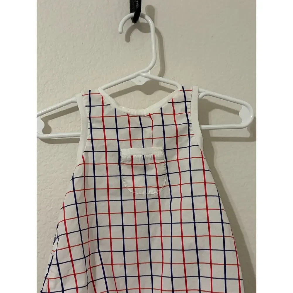 Jacadi Paris Size 6 Months Romper Cotton One Piece Nautical Sailor Lightweight